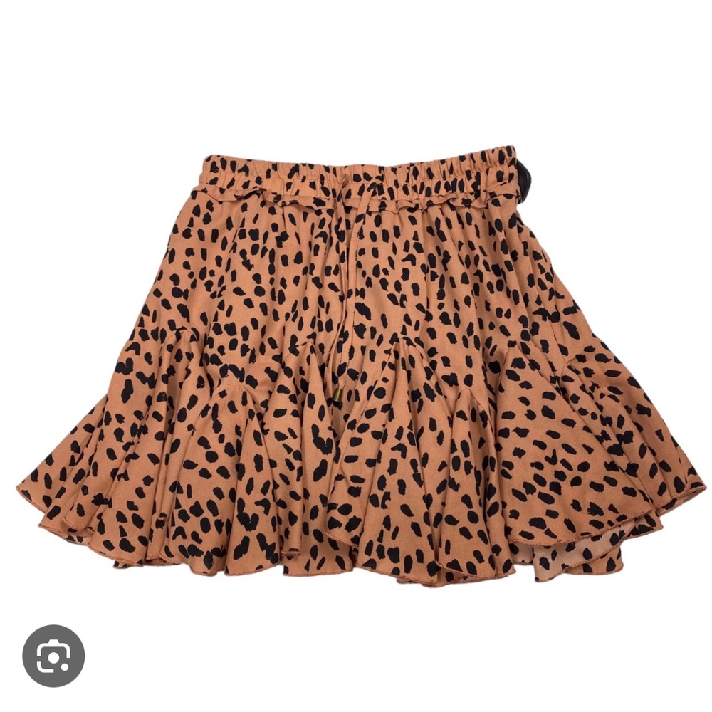 Entro Size Small Mini Leopard Brown Short Skirt - Picture 2 of 5